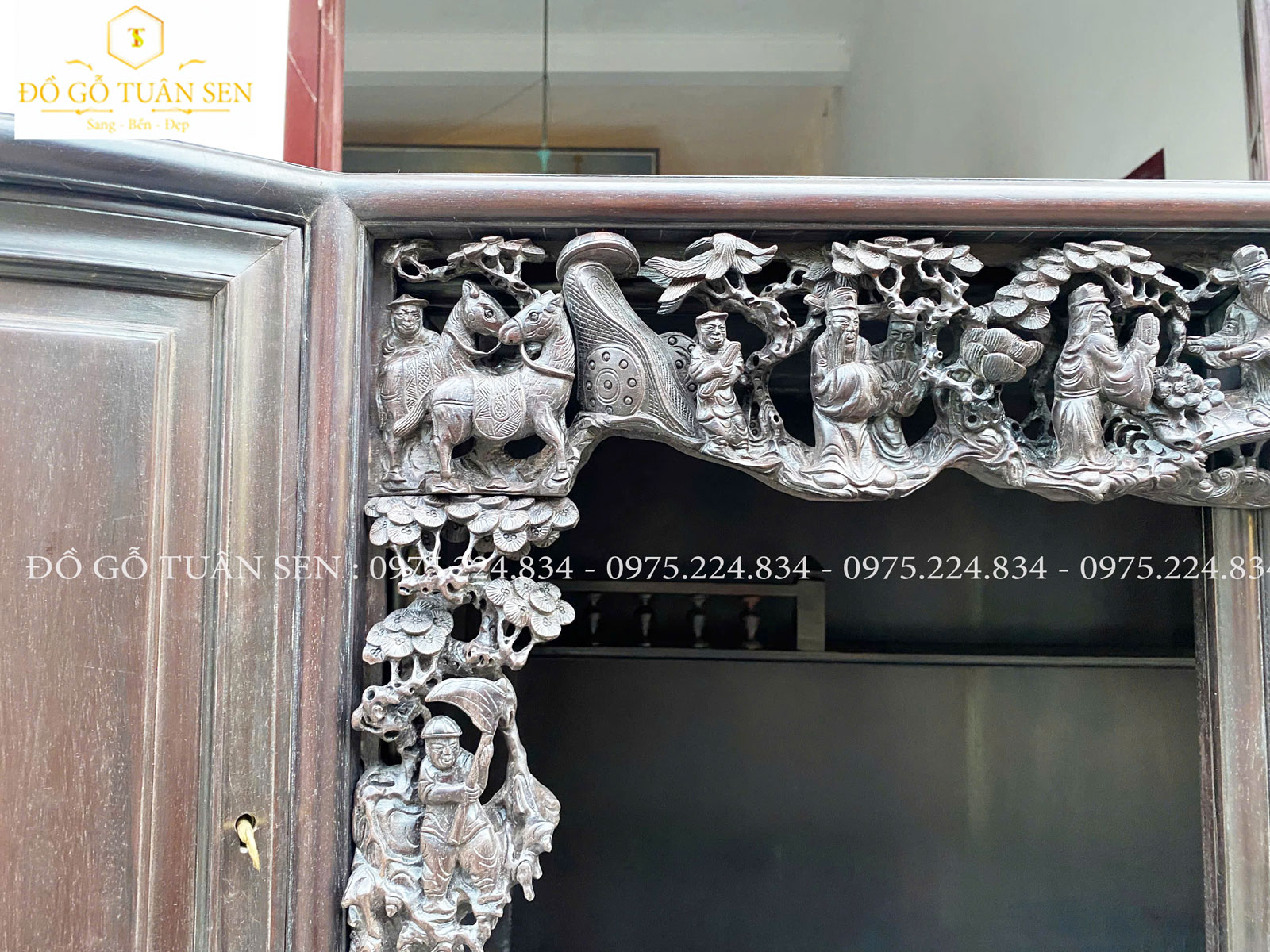 vẻ đẹp tinh xảo tủ chè gỗ gụ